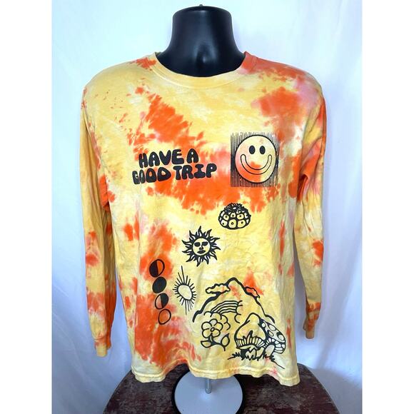 Humbles Have a Good Trip Tie-Dye Long Sleeve Tee M - Picture 1 of 6